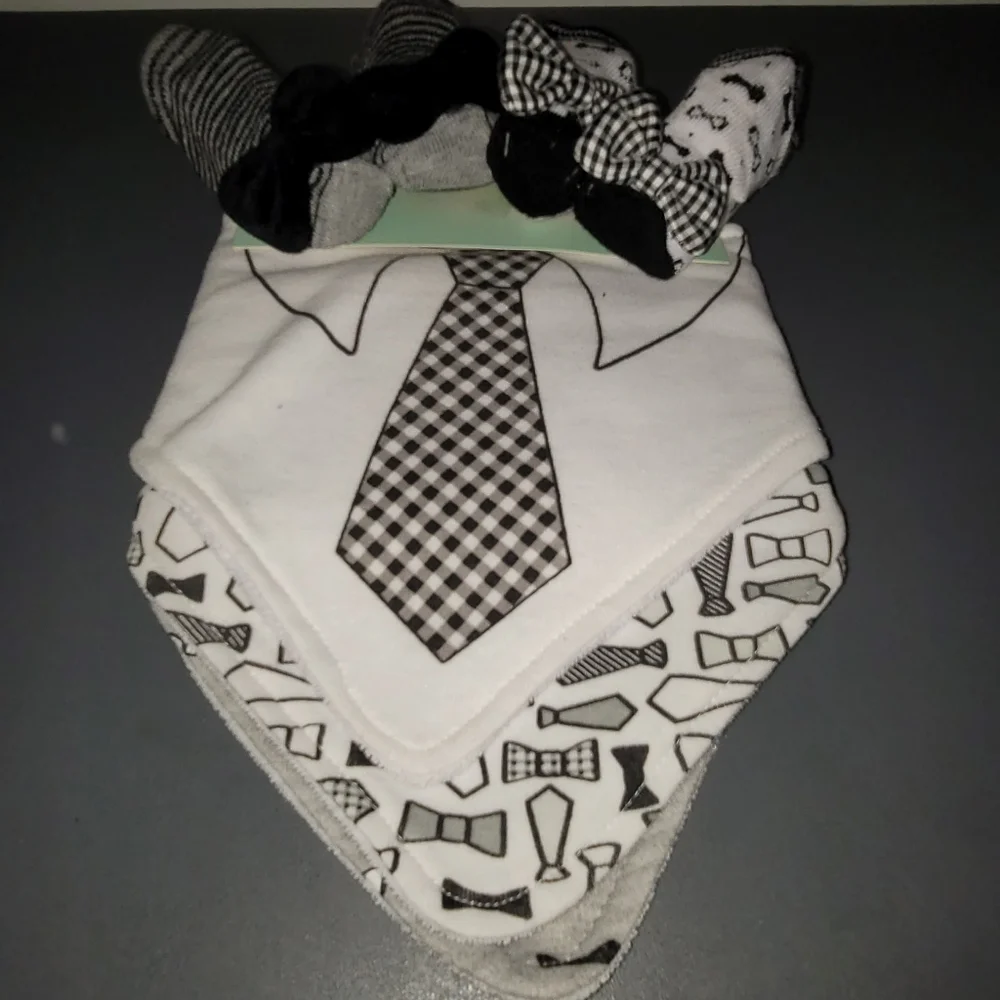 NWT Bibs and Socks with Ties and Bow Ties